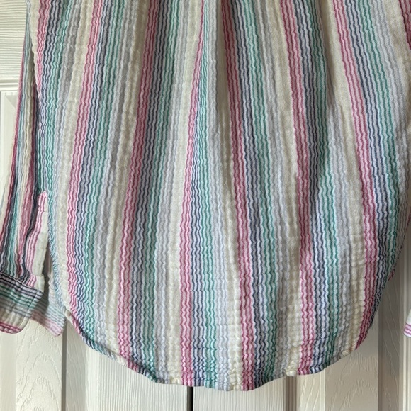 Rails Ellis Button-Down Shirt in Iris Stripe 100% Cotton size small - Picture 14 of 16